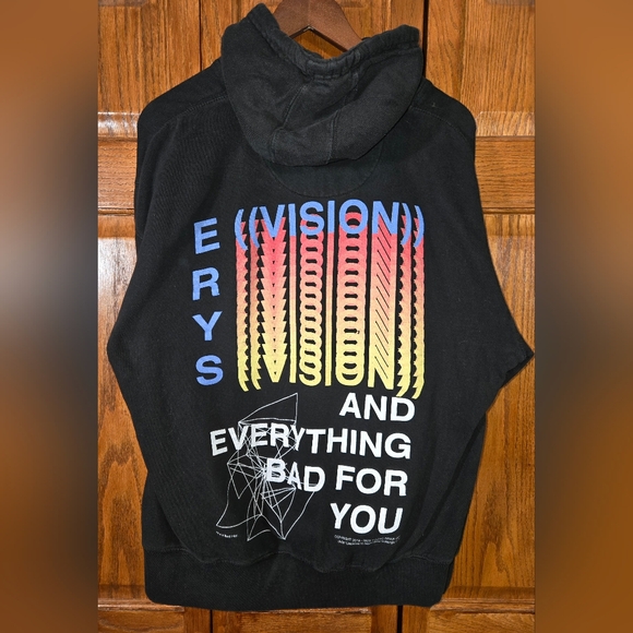 Jaden Smith x ERYS MSFTS Rep Black Tour Hoodie Multi Colored sz L - Picture 5 of 5